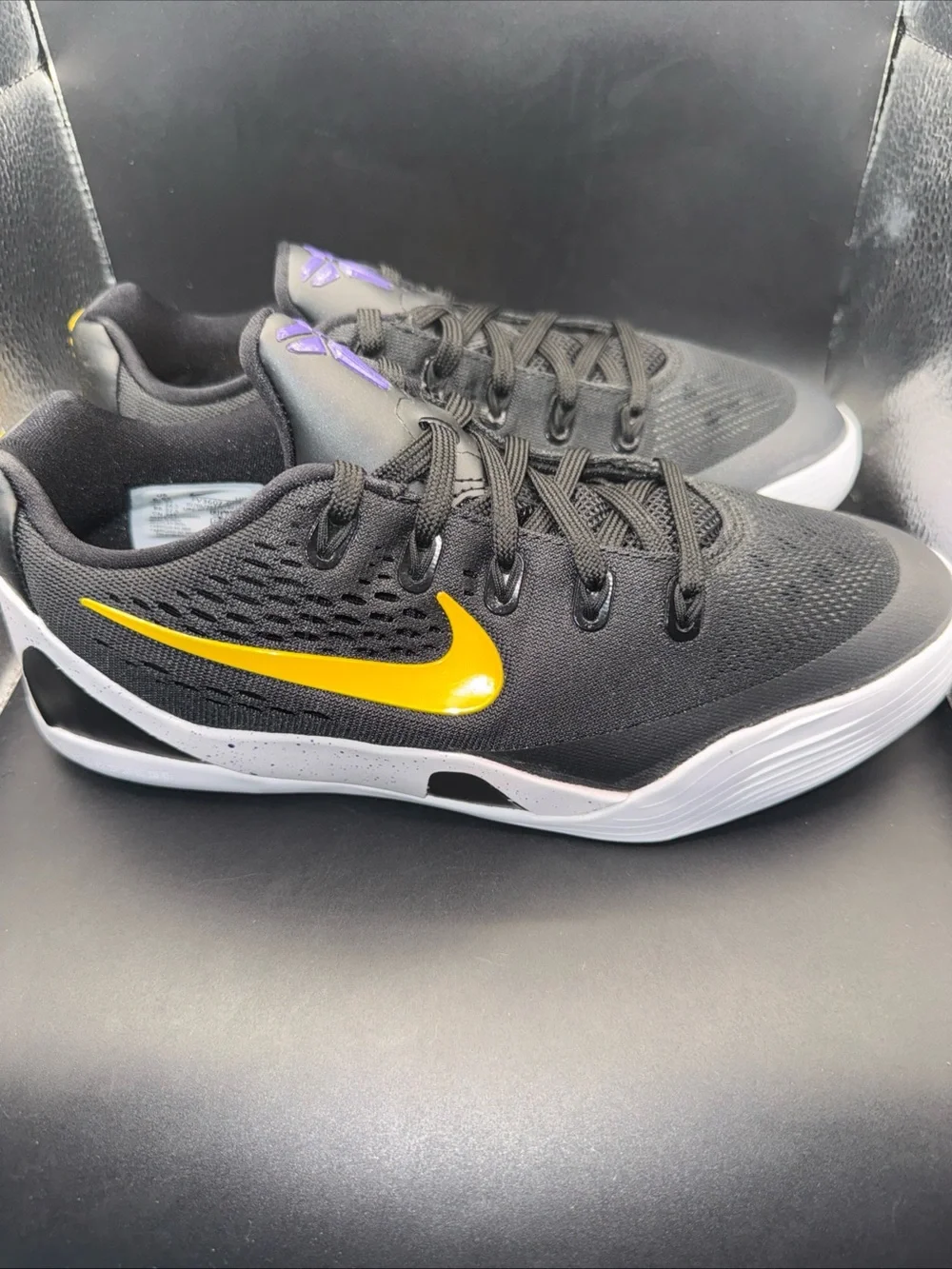 Size 6.5Y - Nike Kobe 9 EM GS Lakers Away, FV3607-003, New With Box (No Lid)
